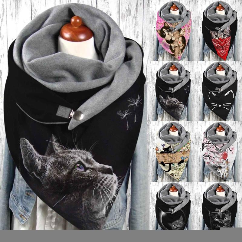 Scarves Ashion Winter For Ladies Women Cartoon Cat Printing Button Soft Wrap Casual Warm Shawls Cotton Scarf Foulard
Scarves Ashion Winter For Ladies Women Cartoon Cat Printing Button Soft Wrap Casual Warm Shawls Cotton Scarf Foulard