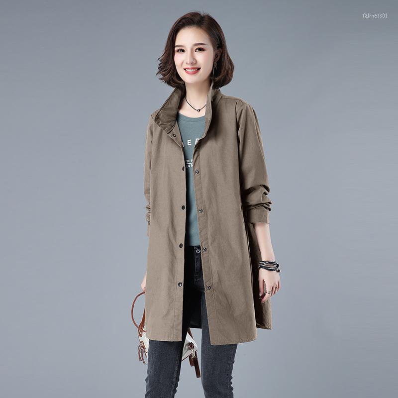 Women's Trench Coats Fashion Women's Coat 2022 Spring Autumn Casual Stand Collar Khaki Chic Mid-Length Windbreaker Outerwear Famale
Women's Trench Coats Fashion Women's Coat 2022 Spring Autumn Casual Stand Collar Khaki Chic Mid-Length Windbreaker Outerwear Famale