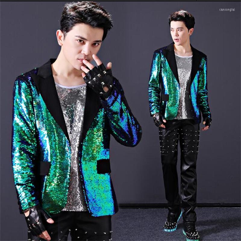 Men' Suits Blazer Men Designs Sequin Personality Jacket Mens Stage For Singers Clothes Dance Star Style Dress Punk England Clothing, Green
Men' Suits Blazer Men Designs Sequin Personality Jacket Mens Stage For Singers Clothes Dance Star Style Dress Punk England Clothing, Green