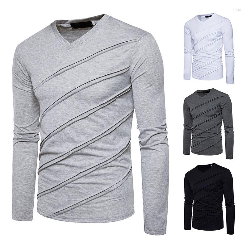 Men' T Shirts Men' T-Shirt Long Sleeve V-Neck Solid Color Pullover Base With Folds Casual Striped Slim Type Tops, Black
Men' T Shirts Men' T-Shirt Long Sleeve V-Neck Solid Color Pullover Base With Folds Casual Striped Slim Type Tops, Black