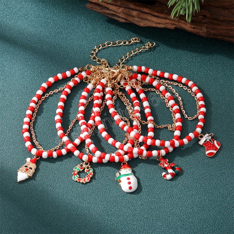 Fashion Tree Pendant Bracelet Christmas for Home Happy New Year 2022 Trend Christmas Tree Bracelets Jewelry Gifts