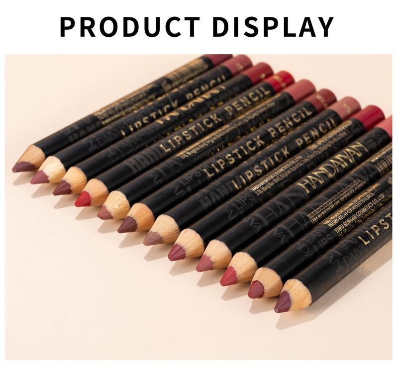 Pcs/Lot Pencil Lipstick Long-Lasting Waterproof 2 12 Colors Saturated Matte Lip Er