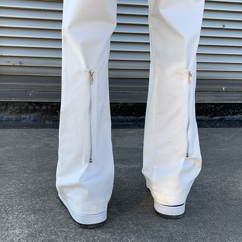 Men's Jeans Streetwear Jeans Spring Men Women Korean Fashion Loose Straight Pants Male Zipper Decor Clothing BlackWhiteCoffee 221008
