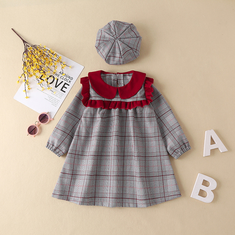 Toddler Baby Girl Plaid Dress Clothes Long Sleeve Ruffle Princess Dresses With Hat Baby Clothing, As picture
Toddler Baby Girl Plaid Dress Clothes Long Sleeve Ruffle Princess Dresses With Hat Baby Clothing, As picture