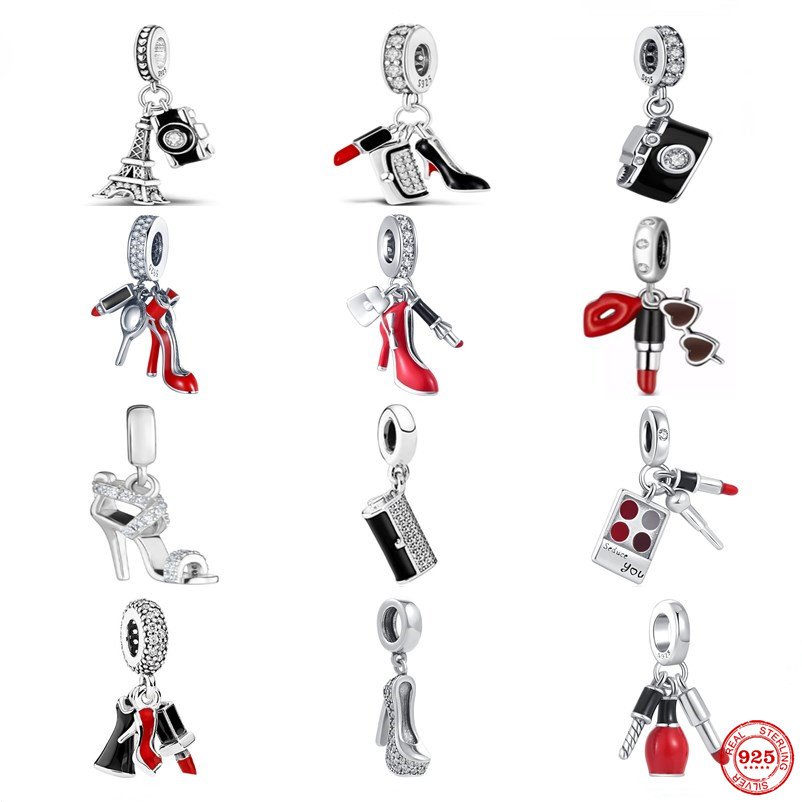 925 Sterling Silver Dangle Charm Women Beads High Quality Jewelry Gift Wholesale red lipstick high heel bag Charm Bead Fit Pandora Bracelet DIY
925 Sterling Silver Dangle Charm Women Beads High Quality Jewelry Gift Wholesale red lipstick high heel bag Charm Bead Fit Pandora Bracelet DIY