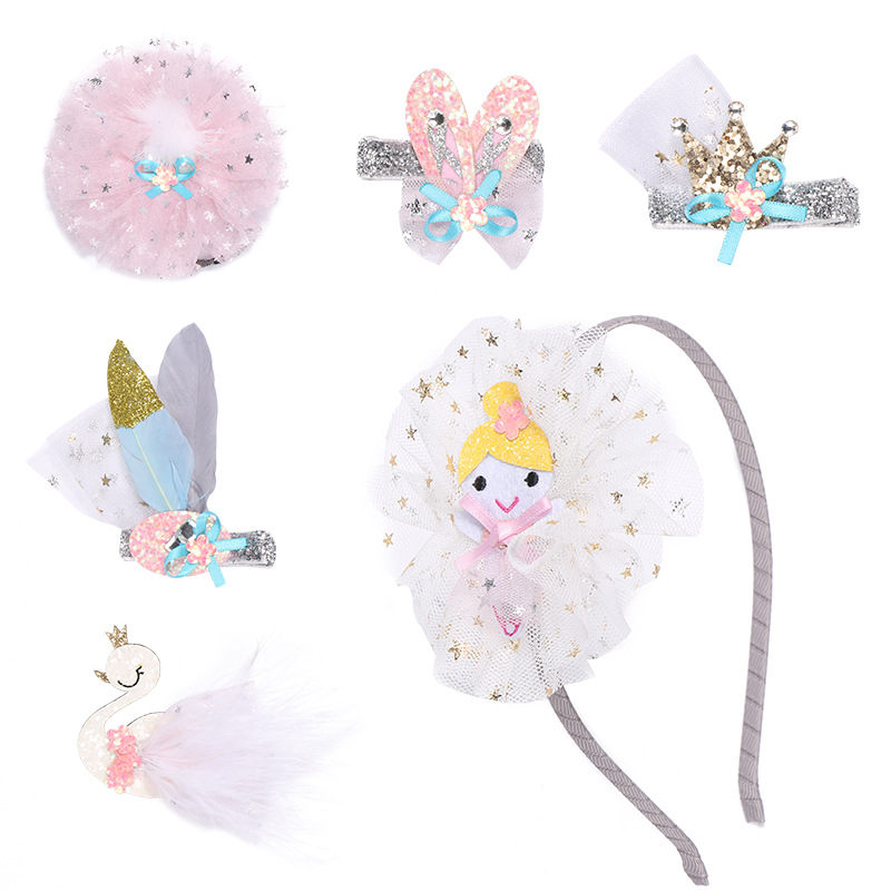 Star Mesh Hair Rope Leather Band Accessories Crown White Swan Children's Hairpins Ballet Girl's Hair Sticks, Ballet shoes hairpin
Star Mesh Hair Rope Leather Band Accessories Crown White Swan Children's Hairpins Ballet Girl's Hair Sticks, Ballet shoes hairpin