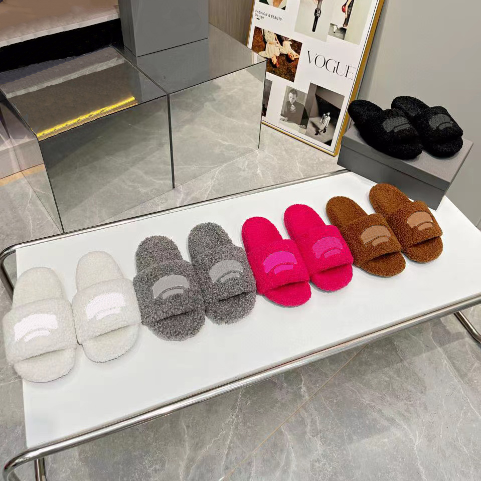 Designer Slippers Women Wool Slipper Rubber Flat Slides Winter Warm Home Shoes Ladies Fur Fluffy Scuffs Indoor Flip Flops Classic Letter Sandals, Color3
Designer Slippers Women Wool Slipper Rubber Flat Slides Winter Warm Home Shoes Ladies Fur Fluffy Scuffs Indoor Flip Flops Classic Letter Sandals, Color3
