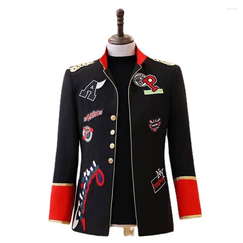 Men' Suits 0903003 Male Personality Pure Black Hip-hop Singer Banquet Bar Casual Suit Stage Performance Blazer For Men
Men' Suits 0903003 Male Personality Pure Black Hip-hop Singer Banquet Bar Casual Suit Stage Performance Blazer For Men