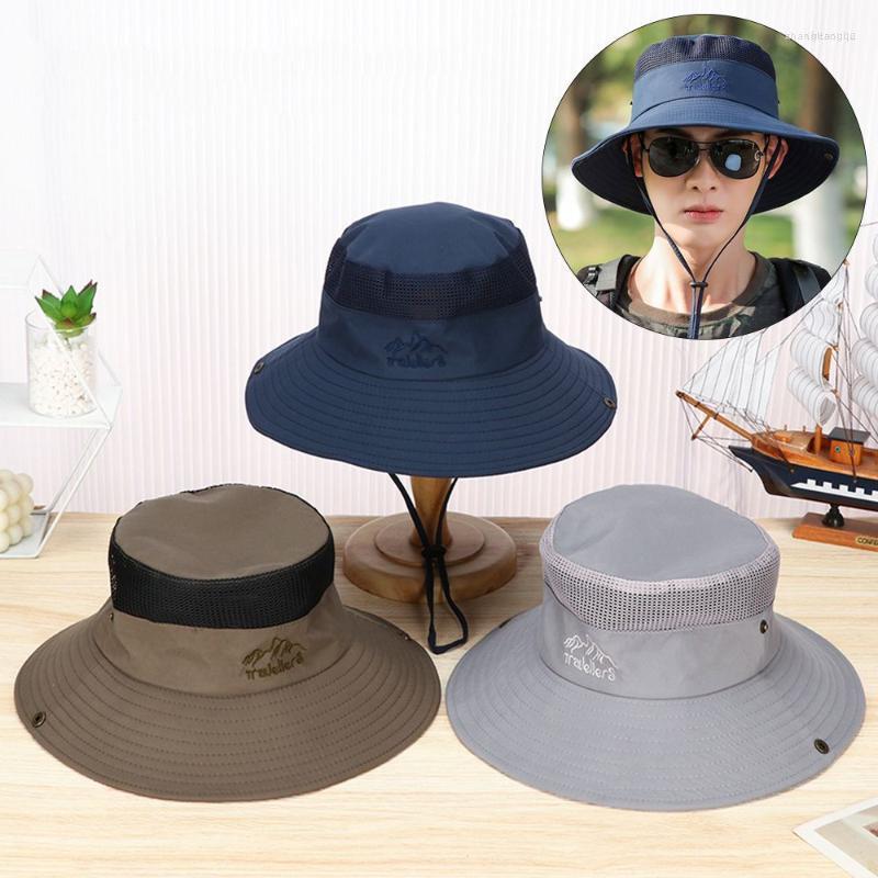 Berets Beach Summer Hiking Sombrero Fishing Camping Men Bucket Hat Wide Brim Sun UV Protection Cap, Black
Berets Beach Summer Hiking Sombrero Fishing Camping Men Bucket Hat Wide Brim Sun UV Protection Cap, Black