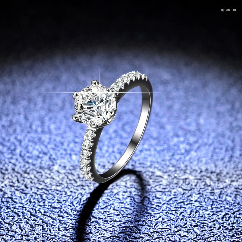 Cluster Rings LESF 925 Silver D Color Moissanite Ring Female Sterling 1 Classic Crown Six Prong Wedding
Cluster Rings LESF 925 Silver D Color Moissanite Ring Female Sterling 1 Classic Crown Six Prong Wedding