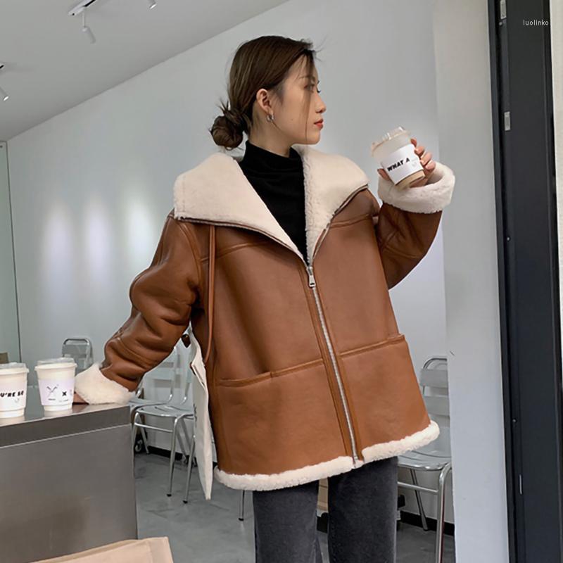 Women's Leather Women Genuine Shearling Coat Double Face Lamb Fur Lining Jackets Winter Thick Warm Lady Overcoats MH3894L, Black
Women's Leather Women Genuine Shearling Coat Double Face Lamb Fur Lining Jackets Winter Thick Warm Lady Overcoats MH3894L, Black