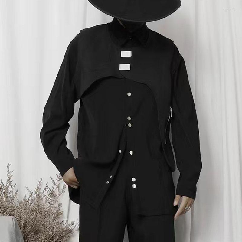 Men' Vests Men' Autumn Personalized Style With A Black Vest Coat Fashionable Minority Trend Asymmetric Loose Small Waistcoat
Men' Vests Men' Autumn Personalized Style With A Black Vest Coat Fashionable Minority Trend Asymmetric Loose Small Waistcoat