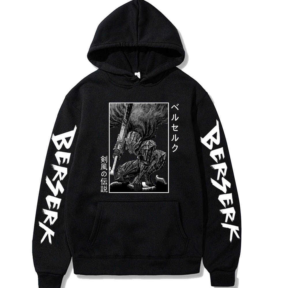 Men's Hoodies Sweatshirts Funny Japan Anime Berserk Guts Hoodie Men Manga Unisex Streetwear Pullover Homme G221008