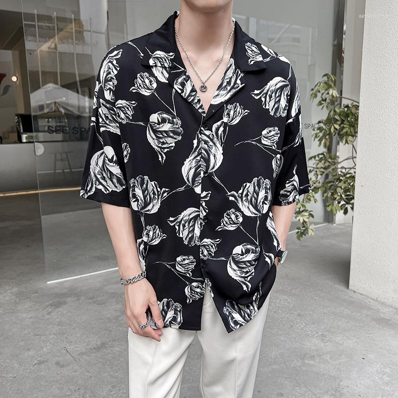 Men's Casual Shirts Trends 2022 Products Loose Vintage Printed Vacation Shirt Flowers Man Blouse With Short Sleeves Oversized Summer Mens, Black
Men's Casual Shirts Trends 2022 Products Loose Vintage Printed Vacation Shirt Flowers Man Blouse With Short Sleeves Oversized Summer Mens, Black