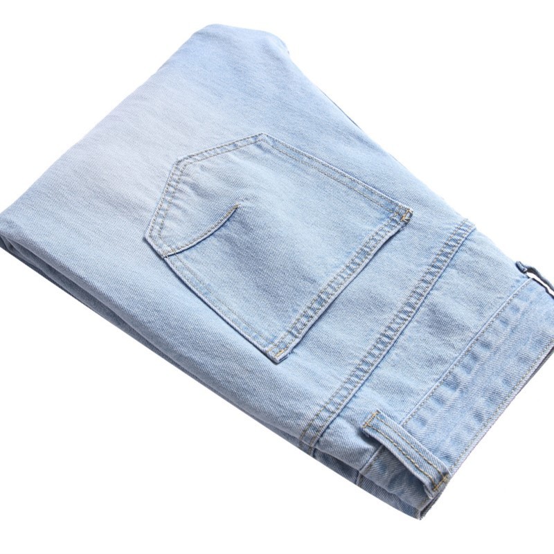 Men's Jeans Fashion Biker Jeans Men's Distressed Ripped Hip Hop Straight Slim Fit Holes Punk Denim Cotton Pants Knee Zipper Decorate 221008