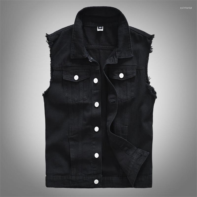Men's Vests Men's Denim Vest Jacket Black Sleeveless Buttons Slim Fit For Casual Daily Street Punk Style Mens Clothing
Men's Vests Men's Denim Vest Jacket Black Sleeveless Buttons Slim Fit For Casual Daily Street Punk Style Mens Clothing