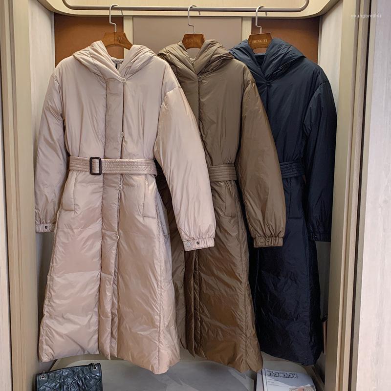 Women' Down European And American Winter Coffee Color Long Temperament Women Jacket Lacing Belt Hooded Coat, Beige
Women' Down European And American Winter Coffee Color Long Temperament Women Jacket Lacing Belt Hooded Coat, Beige