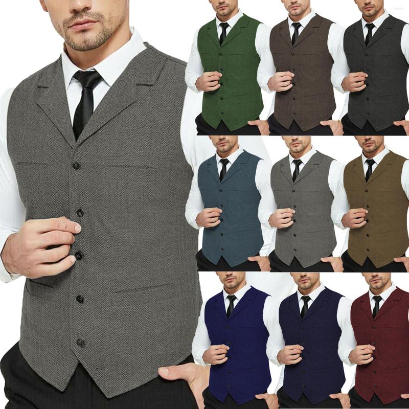 Men's Vests Men's Grey Herringbone Wool Tweed Slim Fit Leisure Cotton Suit Burgundy Vest Gentleman Business Waistcoat For Wedding, Brown
Men's Vests Men's Grey Herringbone Wool Tweed Slim Fit Leisure Cotton Suit Burgundy Vest Gentleman Business Waistcoat For Wedding, Brown