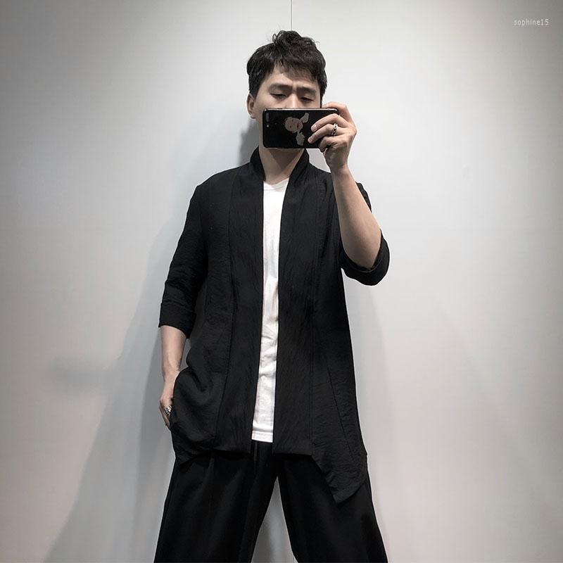 Men' Casual Shirts Men' Summer Classic Simple Slimming Large-size Cotton Linen Breathable Irregular Hem Design Seven-quarter Sleeve, Black
Men' Casual Shirts Men' Summer Classic Simple Slimming Large-size Cotton Linen Breathable Irregular Hem Design Seven-quarter Sleeve, Black