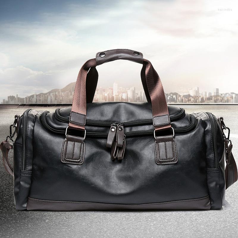 Duffel Bags Men's Bag Fitness Single Shoulder Messenger Handbag Tide PU Leather Large Capacity Travel, Black
Duffel Bags Men's Bag Fitness Single Shoulder Messenger Handbag Tide PU Leather Large Capacity Travel, Black