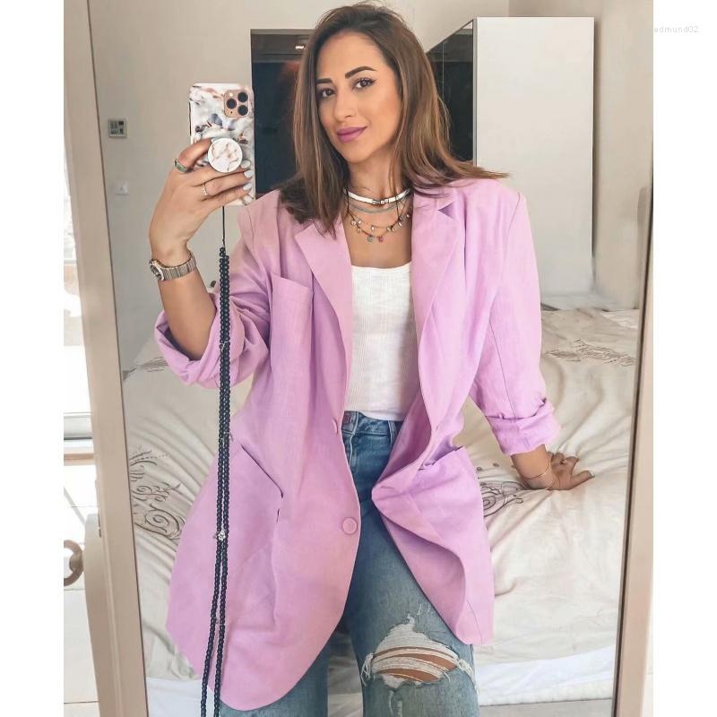 Women' Suits 2022 Summer Casual Thin Suit Women' Jacket Single-breasted Mid-length Top, Pink
Women' Suits 2022 Summer Casual Thin Suit Women' Jacket Single-breasted Mid-length Top, Pink