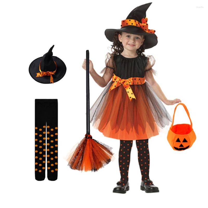 Casual Dresses Kids Girls Halloween Cosplay Witch Costume Teens Baby Girl Gown Dress Clothes Set Hat Pumpkin Bag Tights
Casual Dresses Kids Girls Halloween Cosplay Witch Costume Teens Baby Girl Gown Dress Clothes Set Hat Pumpkin Bag Tights