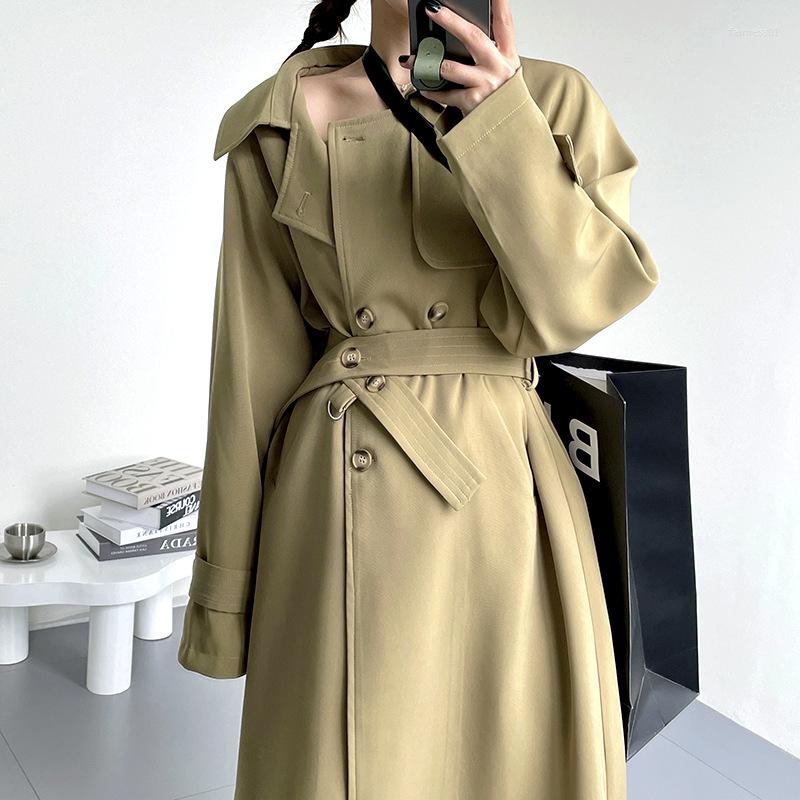 Women' Trench Coats 2022 Spring Windbreaker Long Coat Women Double Breasted Slim Belted Female Overcoat Fashion Solid, Black
Women' Trench Coats 2022 Spring Windbreaker Long Coat Women Double Breasted Slim Belted Female Overcoat Fashion Solid, Black