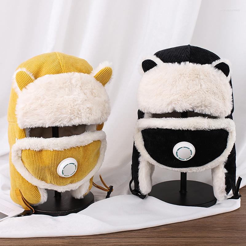 Berets Unisex Snow Warm Women Men's Winter Hat Ears Protection Face Faux Fur Bomber Cat Cap With Ear Flap Windproof Mask Cold Hats, Black
Berets Unisex Snow Warm Women Men's Winter Hat Ears Protection Face Faux Fur Bomber Cat Cap With Ear Flap Windproof Mask Cold Hats, Black