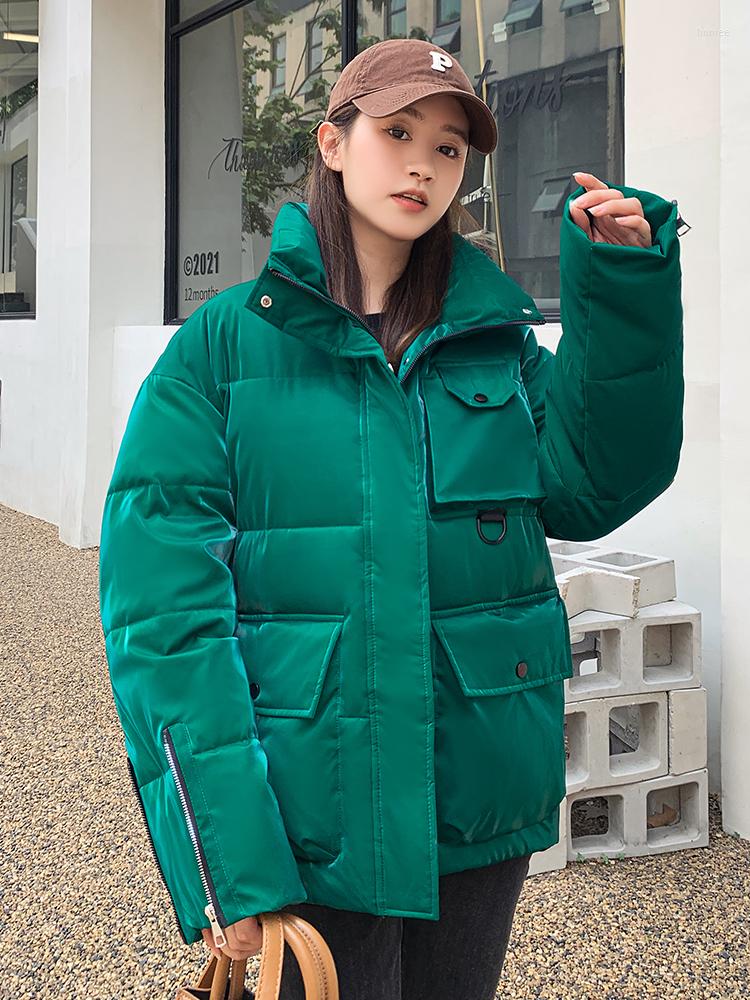 Women' Trench Coats 2022 Arrival Women Winter Parka Stand Collar Warm Thicken Cotton Padded Female Coat Korean Style Oversized Jacket, Beige
Women' Trench Coats 2022 Arrival Women Winter Parka Stand Collar Warm Thicken Cotton Padded Female Coat Korean Style Oversized Jacket, Beige
