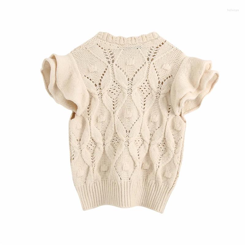 Women' Knits Women Fashion Cascade Ruffles Short Sleeve Knitted Cardigans Sweater Female 2022 Autumn Loose V-neck Vest Chic, White
Women' Knits Women Fashion Cascade Ruffles Short Sleeve Knitted Cardigans Sweater Female 2022 Autumn Loose V-neck Vest Chic, White
