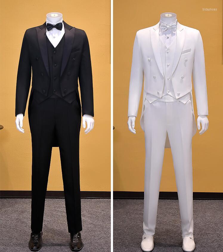 Men' Suits Blazer Men Tuxedo Suit Set With Pants Black White Formal Dress Mens Wedding Costume Singer Star Style Dance Stage Clothing
Men' Suits Blazer Men Tuxedo Suit Set With Pants Black White Formal Dress Mens Wedding Costume Singer Star Style Dance Stage Clothing