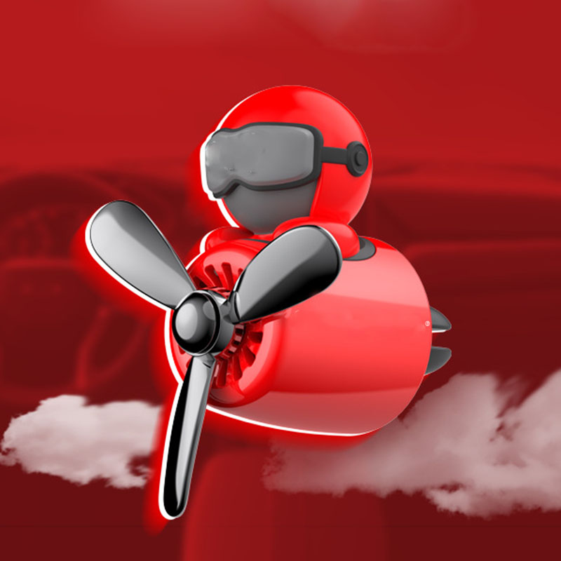 Creative Car Small Airplane Fan Exotic Perfume Rotation Car Aroma