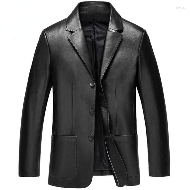 Men's Leather Men Jackets Genuine Sheepskin Coats Suits Three-Button Autumn Casual Mens Plus Size Outwear, Black
Men's Leather Men Jackets Genuine Sheepskin Coats Suits Three-Button Autumn Casual Mens Plus Size Outwear, Black