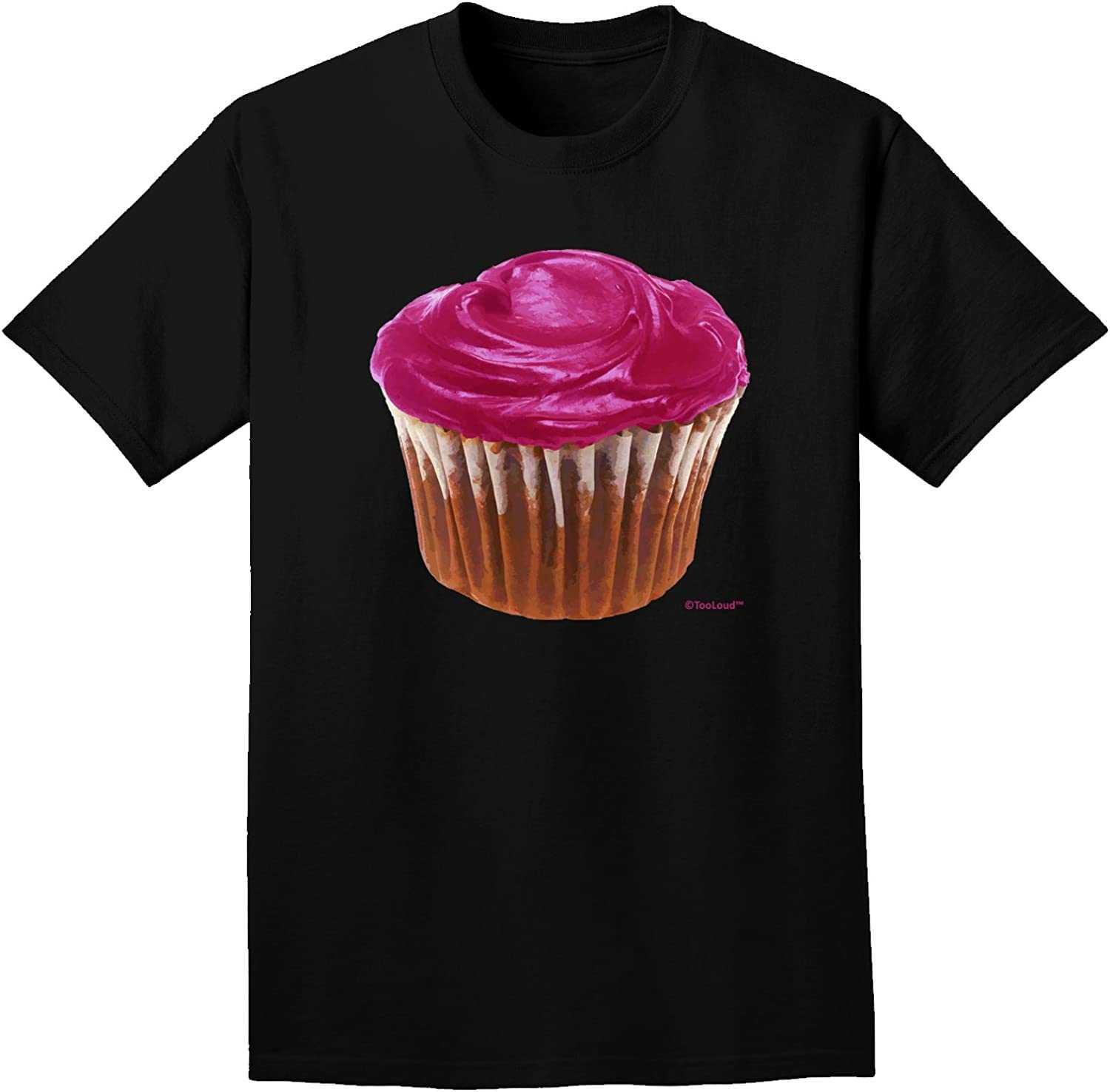 Large hot pink cupcake adult black fashion T-shirt short sleeve
Large hot pink cupcake adult black fashion T-shirt short sleeve