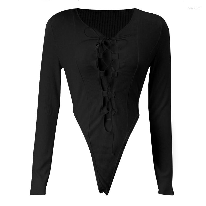 Women' Vests Women Ribbed Knitted Long Sleeve Tie Up Sexy Bodysuit Bandage Patchwork Bodycon, Black
Women' Vests Women Ribbed Knitted Long Sleeve Tie Up Sexy Bodysuit Bandage Patchwork Bodycon, Black
