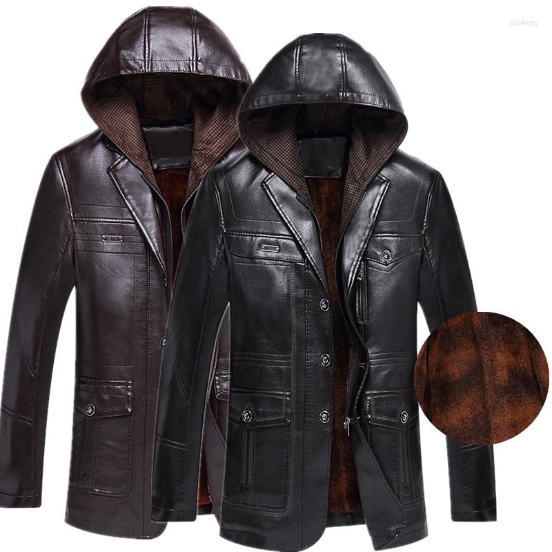 Men's Fur Winter Men's Coats Leather Jackets Hooded Coat Warm High Quality Clothing, Black
Men's Fur Winter Men's Coats Leather Jackets Hooded Coat Warm High Quality Clothing, Black
