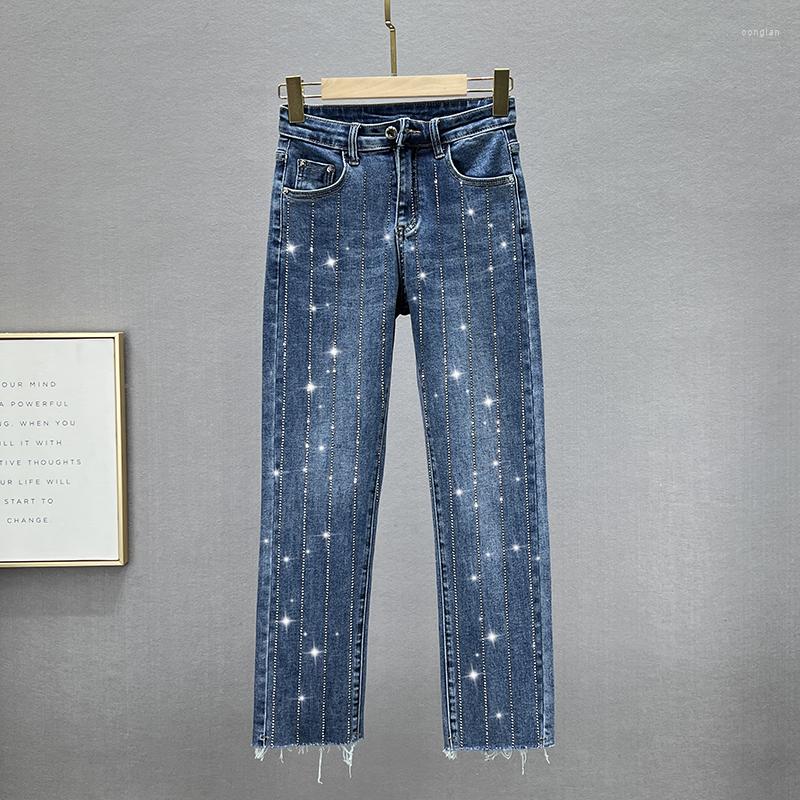 Women' Jeans Black For Women 2022 Autumn Jean Stretchy High Waist Striped Drilling Crop Straight Pants Office Lady Denim
Women' Jeans Black For Women 2022 Autumn Jean Stretchy High Waist Striped Drilling Crop Straight Pants Office Lady Denim
