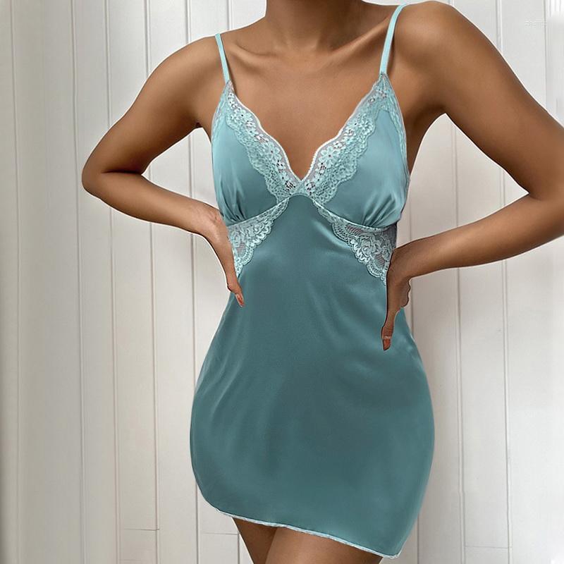 Women' Sleepwear Women' Women Nightgown Sexy Nightwear Lace Patchwork Camisola Lingerie Nighty Wedding Silk Dress Nightdress, Style 1--color 3
Women' Sleepwear Women' Women Nightgown Sexy Nightwear Lace Patchwork Camisola Lingerie Nighty Wedding Silk Dress Nightdress, Style 1--color 3