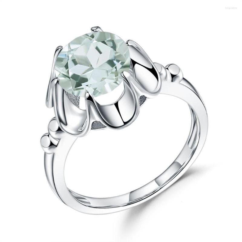 Cluster Rings GEM'S BALLET Round 2.73Ct Natural Green Amethyst Gemstone Ring Real 925 Sterling Silver Engagement For Women Fine Jewelry
Cluster Rings GEM'S BALLET Round 2.73Ct Natural Green Amethyst Gemstone Ring Real 925 Sterling Silver Engagement For Women Fine Jewelry