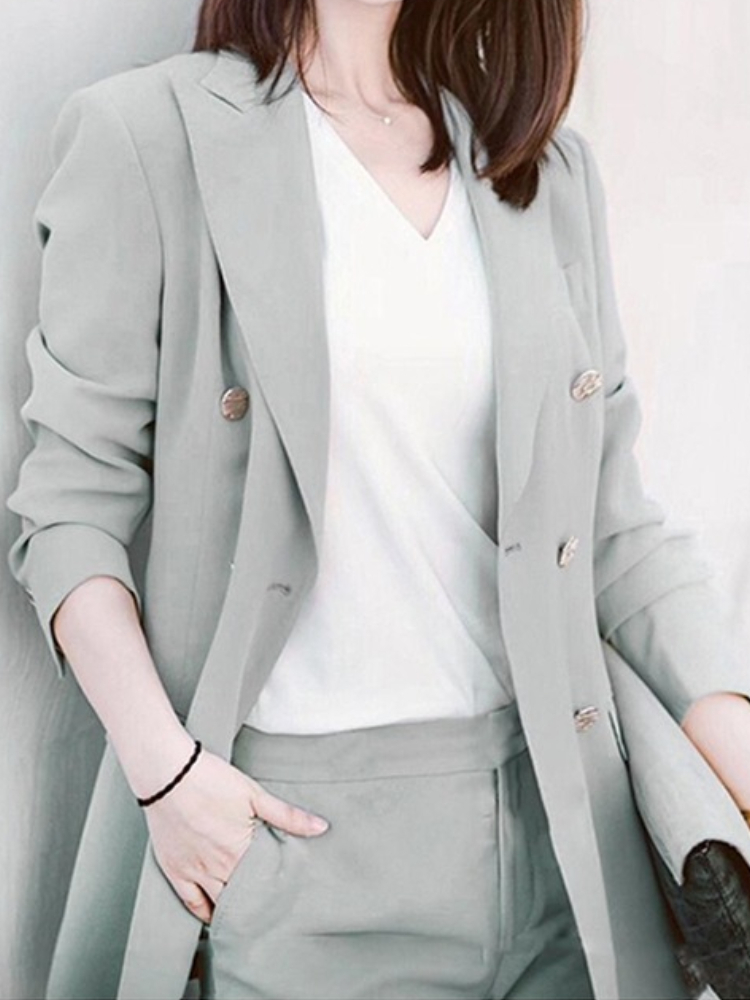 Women's Suits Blazers Office Ladies Elegant Casual Blazer Pant Suits Women's Spring Fashion Workwear Two Piece Sets Female Business Trousers