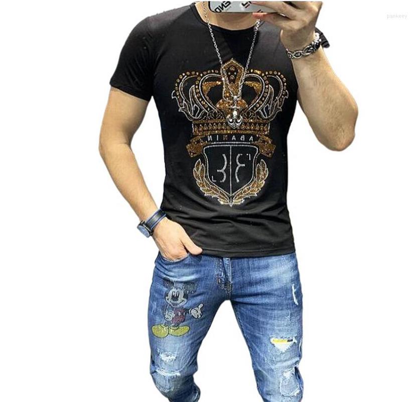Men's T Shirts Anime Rhinestones Top Quality Streetwear Mens Fashion Drill Clothing Short Sleeve O Neck Cotton, Black
Men's T Shirts Anime Rhinestones Top Quality Streetwear Mens Fashion Drill Clothing Short Sleeve O Neck Cotton, Black