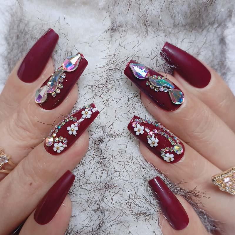 False Nails 24pcs Latest Candy Long Press On Ballet Handmade Crystal Diamond Fake Red Torch, 1 set
False Nails 24pcs Latest Candy Long Press On Ballet Handmade Crystal Diamond Fake Red Torch, 1 set