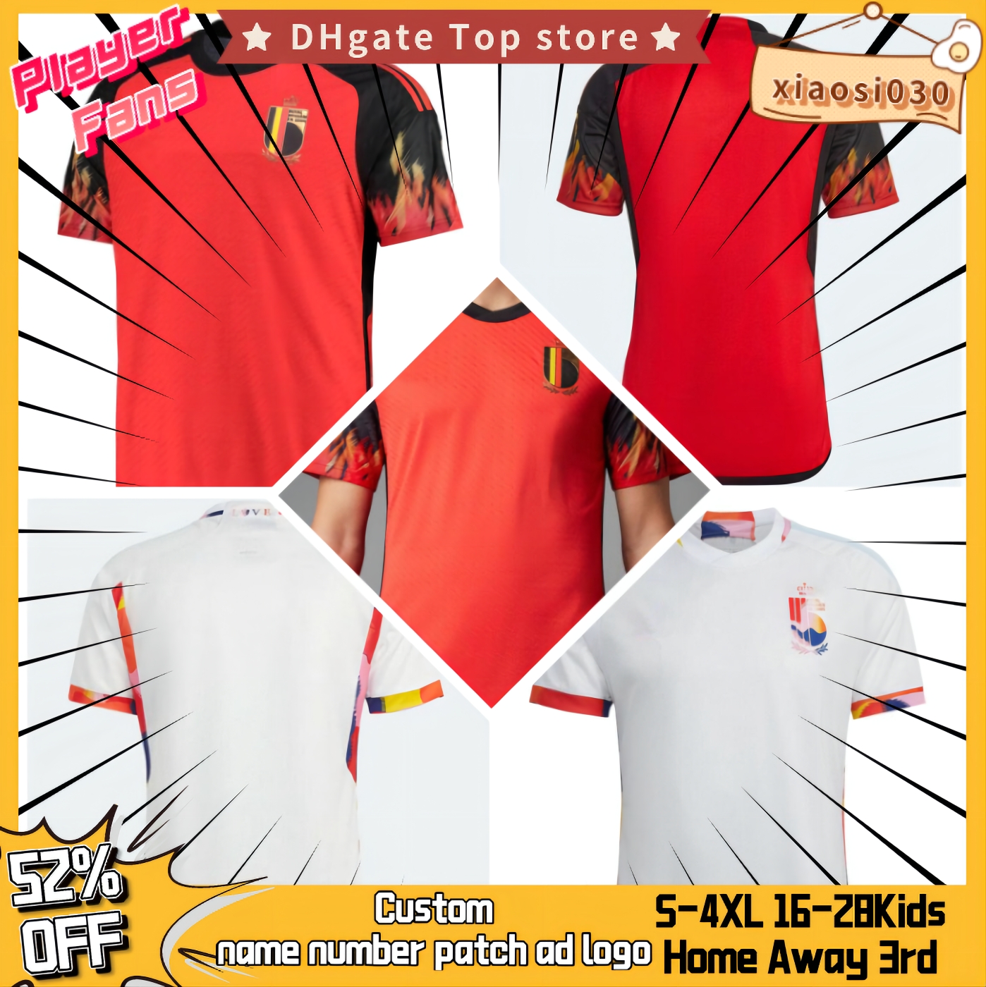 2022 Belgium Soccer Jersey World Cup Football Shirts Belgique national team 22 23 WITSEL DE BRUYNE R.LUKAKU E.HAZARD MERTENS BATSHUAYI Men Kids suit Jerseys Kits, 22/23 away kids
2022 Belgium Soccer Jersey World Cup Football Shirts Belgique national team 22 23 WITSEL DE BRUYNE R.LUKAKU E.HAZARD MERTENS BATSHUAYI Men Kids suit Jerseys Kits, 22/23 away kids