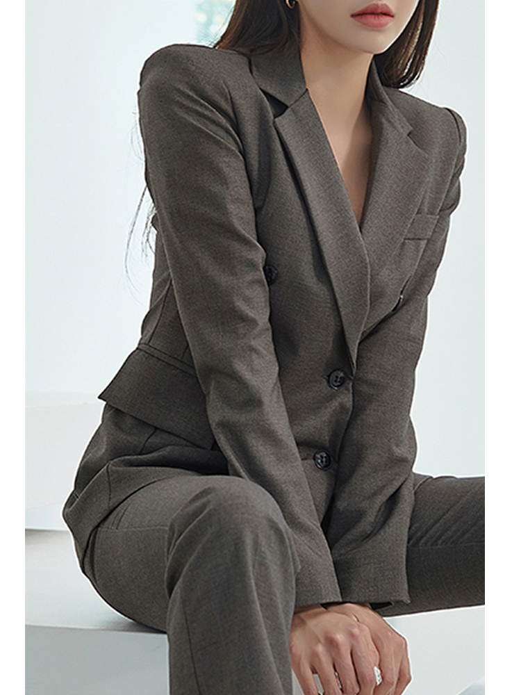 Women's Suits Blazers Fashion Elegant Business Women Pantsuits Long Sleeve Blazer High Waist Suit Pants OL Style Female 2 Pieces Set Casual Outfi