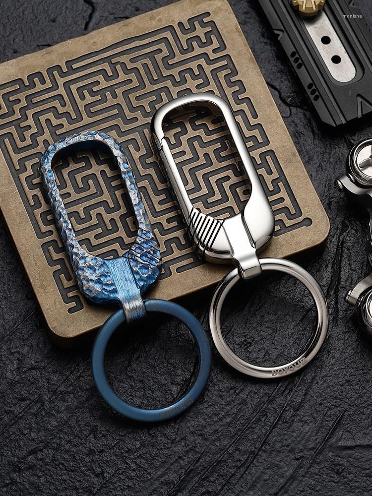 Keychains High-grade Burnt Blue Crater Handmade Titanium Alloy Keychain Men And Women Simple Luxury Car Key Chain Strong Durable
Keychains High-grade Burnt Blue Crater Handmade Titanium Alloy Keychain Men And Women Simple Luxury Car Key Chain Strong Durable