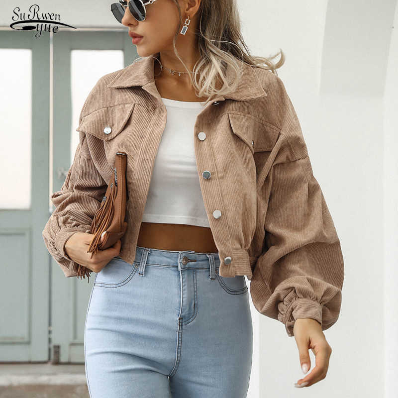 Women' Jackets Lantern Sleeve Cropped Jackets Overcoat Single Breasted Outwear Fashion Vintage Corduroy Autumn Winter Coat Women Jacket 18047 T221008, Sky blue
Women' Jackets Lantern Sleeve Cropped Jackets Overcoat Single Breasted Outwear Fashion Vintage Corduroy Autumn Winter Coat Women Jacket 18047 T221008, Sky blue