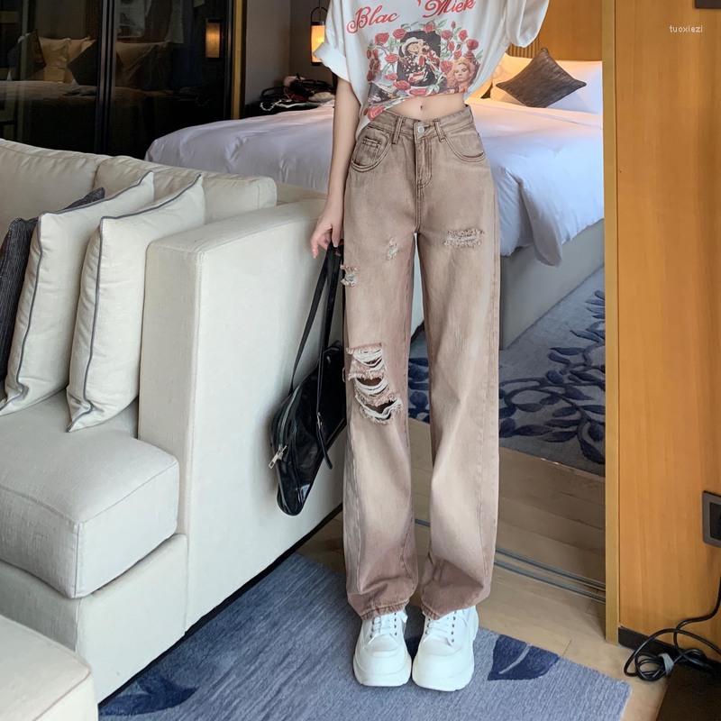 Women' Jeans Brown Vintage Baggy Women 90s Streetwear Pocket Hole Wide Leg Cargo Pants Low Waist Straight Denim Trousers
Women' Jeans Brown Vintage Baggy Women 90s Streetwear Pocket Hole Wide Leg Cargo Pants Low Waist Straight Denim Trousers