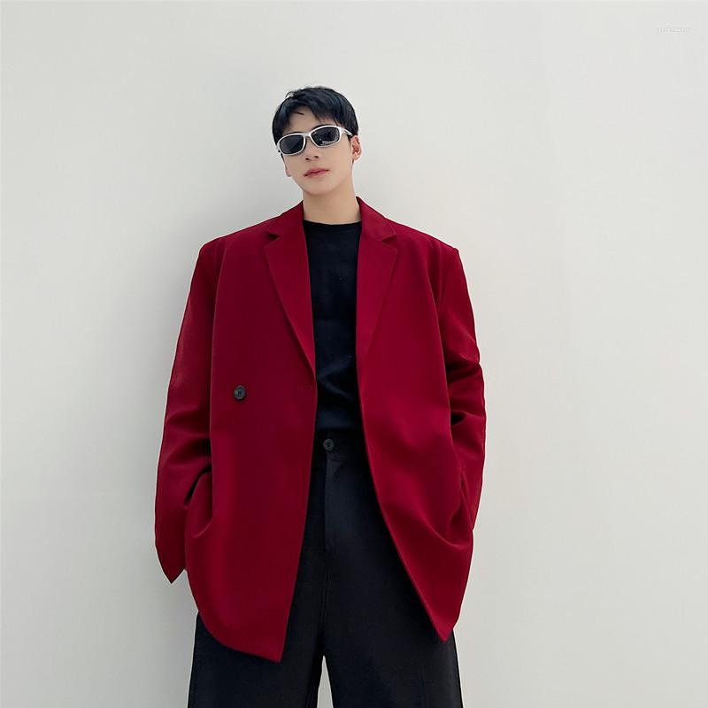 Men's Suits Men Streetwear Fashion Vintage Loose Casual Suit Coat Blazer Male Net Celebrity Stage Show Clothing Jacket Outerwear, Wine red 6294
Men's Suits Men Streetwear Fashion Vintage Loose Casual Suit Coat Blazer Male Net Celebrity Stage Show Clothing Jacket Outerwear, Wine red 6294