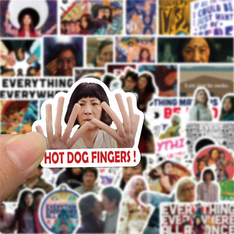 50Pcs Everything Everywhere All at Once sticker Comic fantasy film Graffiti Stickers for DIY Luggage Laptop Skateboard Motorcycle Bicycle Stickers