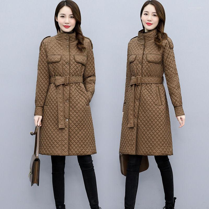 Women's Trench Coats Winter Mid-length Rhombus Check Cotton Jacket Women 2022 Style Office Waist Warm Padded Coat Korean C125, Black
Women's Trench Coats Winter Mid-length Rhombus Check Cotton Jacket Women 2022 Style Office Waist Warm Padded Coat Korean C125, Black